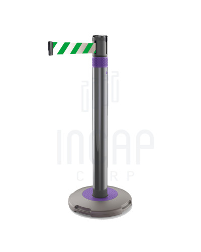 Skipper Q Retractable Barrier Post 9m | Silver & Purple buy