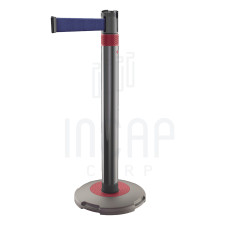 Personenleitsystem Skipper Q mit 3m Gurtband | Silber/Rot | Blau