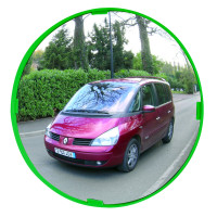 Vialux Multi-Purpose Mirror 2 Directions - Frame Green - Ø 500mm - P.A.S.