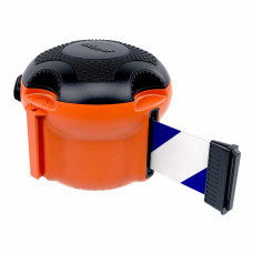 Skipper XS Gurtbandkassette 9m, Wandmontage | Orange | Blau-Weiß
