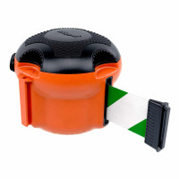Skipper XS Gurtbandkassette 9m, Wandmontage | Orange | Grün-Weiß