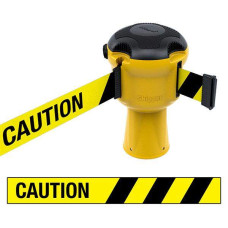 Gurtbandkassette Skipper 9m | Gelb, gelb-schwarzes Warnband „CAUTION“
