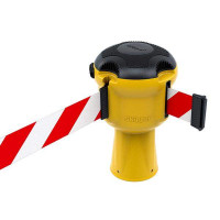 Retractable Barrier Skipper 9m | Yellow with Red/white Tape