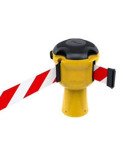 Gurtbandkassette Skipper 9m | Orange & gelb-schwarzes Warnband kaufen