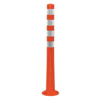 Flexi post Ø 80 mm made of polyurethane, red-white, total height approx. 1000 mm above ground 