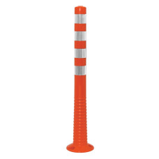 Flexi post Ø 80 mm made of polyurethane, red-white, total height approx. 1000 mm above ground 